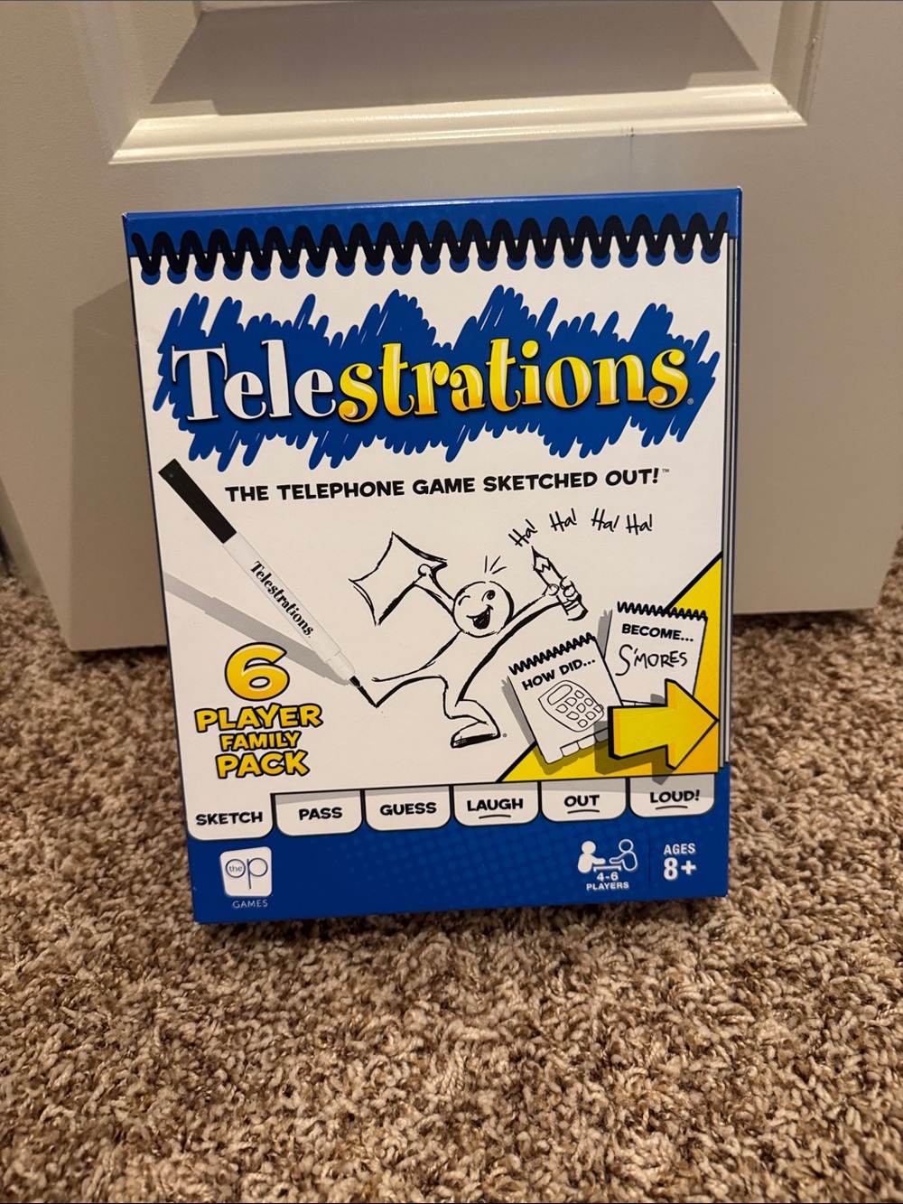 Source Unknown Telestrations Party Game - Blue and Yellow
